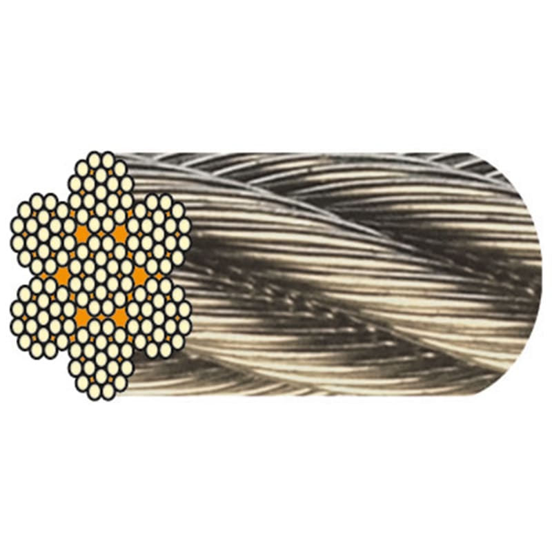 5m câble acier inox 10mm cordage torons: 7x19 - Cdiscount Sport